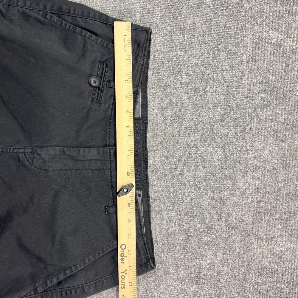 American Eagle Outfitters Pants Womens 10 Long Black Wide Leg Stretch Chino - Picture 7 of 12